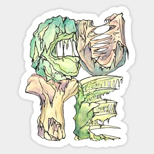 Dramabite Cute Typography Text Character Statement Undead Apocalypse Sticker